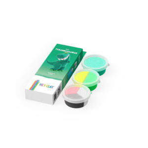 Hey Clay - Modelling Air-Dry Clay with Fun Interactive App - Tyrannosaurus, series Dinos, 3 cans - Image 4