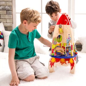 Classic World - Multi-Activity Busy Board Rocket - 37 x 37 x 62 cm - Image 4