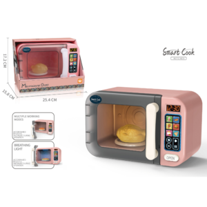 Pretend & Play Microwave with Lights, Sound & Colour Changing Food - Pink - Image 2