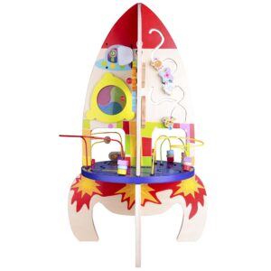 Classic World - Multi-Activity Busy Board Rocket - 37 x 37 x 62 cm - Image 3