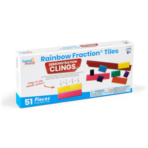 Hand2Mind - Rainbow Fraction® Tiles Demonstration Clings: 51 Pieces - Image 1