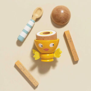 Le Toy Van - Pretend & Play - Wooden Egg Cup & Soldiers - 6 Piece - Image 7