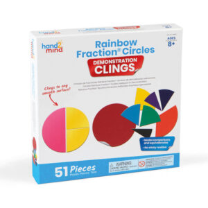 Hand2Mind - Rainbow Fraction® Circles Demonstration Clings: 51 Pieces - Image 3