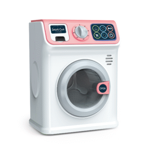 Pretend & Play Washing Machine with Sound and Spinning Action - Pink - Image 4