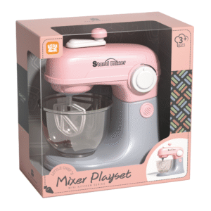Pretend & Play Stand Mixer - Rotating Baking Set - Pink - Image 3
