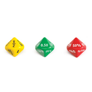 EDX Education - Dice - Soft Plastic Equivalence 10-Sided - 34mm - 3 Designs - 6pcs - Polybag - Image 1