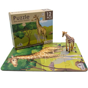 National Geographic - Puzzles with Toy Set - 3 Puzzles and 3 Fig - Image 1