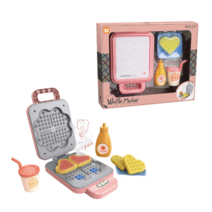 Pretend & Play Waffle Set with Lights, Sound & Colour Changing Food - Pink - Image 4