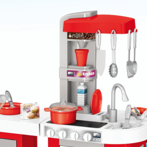 Cogo - Pretend & Play Kitchen Set with Light & Sound Effects - Red - 53 Pieces - Image 3