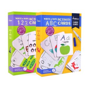 Mideer - Write & Wipe Cards Bundle - 123 & ABC - Image 1