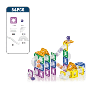 Cogo - Magnetic Tiles with Track Ball - 84 Pieces - Image 4