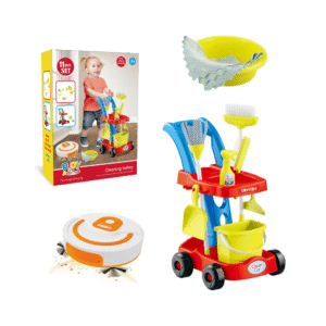 Cogo - Pretend & Play Cleaning Trolley Set - 11 Pieces - Image 1