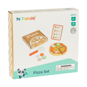 hi Pando - Pretend & Play - Wooden Pizza Making Set - 16pcs - Image 6