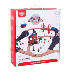 TookyToy - Wooden Train Set - Fire Rescue - Image 6
