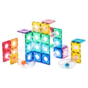 Mideer - Colourful Magnetic Tiles Marble Run - 100pcs - Image 5