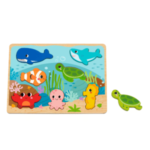 hi Pando - Chunky Wooden Puzzle - Sea Life - 8pcs - Image 5