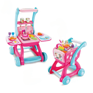 Cogo - 2-in-1 Pretend Play Kitchen & Shopping Cart with Light & Sound - Image 5