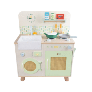 Classic World - Pretend & Play - Wooden Natural Kitchen - 16pcs - Image 3