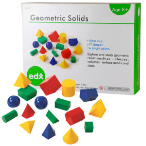 EDX Education - Geometric Solids - 10cm Plastic - 17pcs - Image 1