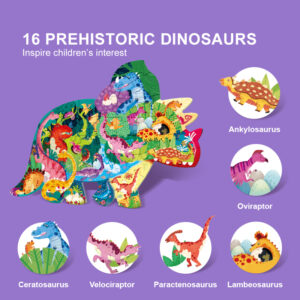Mideer - Shaped Puzzle Happy Dinosaur Valley 48 Piece - Image 5