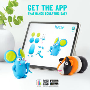 Hey Clay - Modelling Air-Dry Clay with Fun Interactive App - Persian cat, Mouse, Chihuahua, Series Fluffy Pets, 6 cans - Image 4