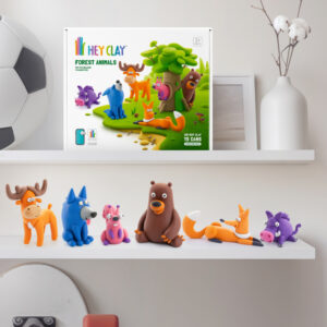 Hey Clay - Modelling Air-Dry Clay with Fun Interactive App - Forest Animals, 15 cans - Image 3