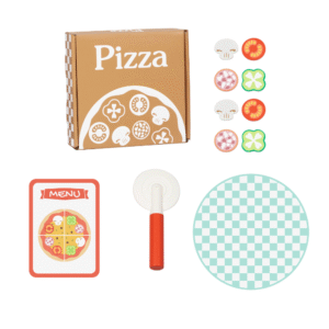 hi Pando - Pretend & Play - Wooden Pizza Making Set - 16pcs - Image 5