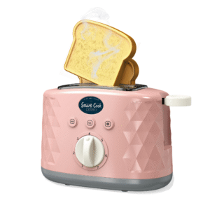Pretend & Play Pop-Up Toaster Set with Timer - Pink - Image 4