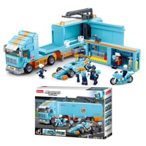 Sluban - Racing Team - F1 Mobile Racing Team Truck and Team - 1044pcs - Image 1