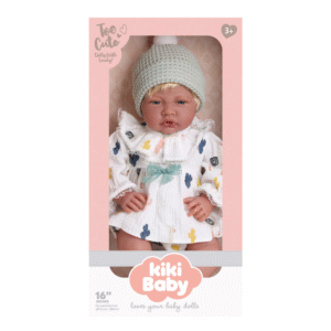 Baby Doll - Soft Cotton Body - Dress, Beanie & Shoes - 40cm - Image 1