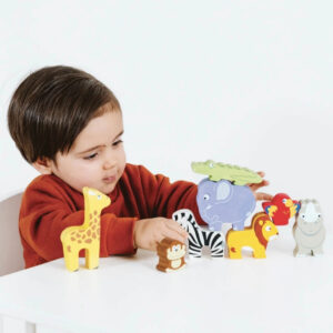 Le Toy Van – Wooden Stacking African Animals & Bag – 10pcs - Image 5
