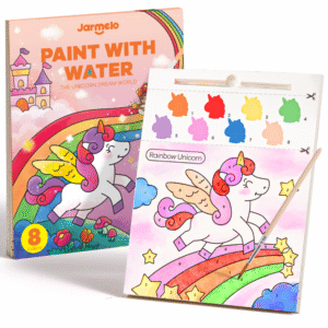 Jar Meló - Watercolour Painting Book - 20 Pages & Paint Brush - Unicorns - Image 1