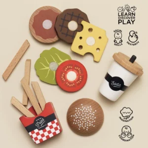 Le Toy Van – Gourmet Hamburger Set – 13pcs - Image 3