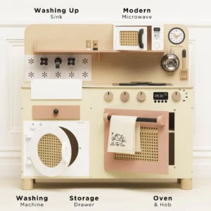 Le Toy Van – Family Size Rattan Wooden Play Kitchen - Image 4