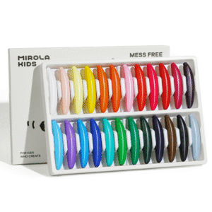 Jar Meló - Beeswax Crayons Banana Shape - 24 Washable & Non-Toxic Colours - Image 1