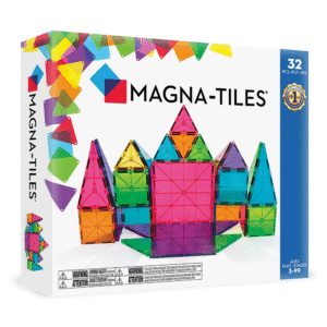 Magna-Tiles - Magnetic Construction Set - Translucent Colours - 32pcs - Image 1