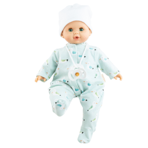Paola Reina Dolls: Crying Baby Doll with Pyjama's & Pacifier: Alex - 36cm - Image 1