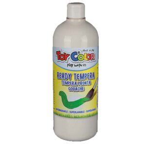 Toy Color - Superwashable Ready-Mix Tempera Paint for Kids - 1000ml - White - Image 1
