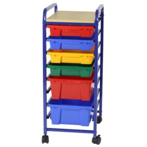 Roll & Storage Flat Bin Organiser - 6 Bins - Image 1