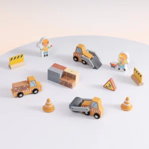 Parking Garage: Wooden Car Ramp Playset - 13pcs - Image 3