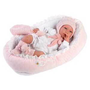 Baby Girl Doll with Crying Mechanism, Crib, - Image 1