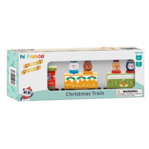 hi Pando - Wooden Magnetic Train Set - Christmas - Image 3