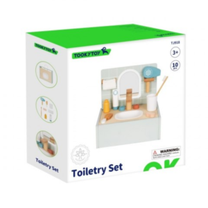 TookyToy - Pretend Play Bathroom Vanity & Toiletries Toy Playset - Image 1