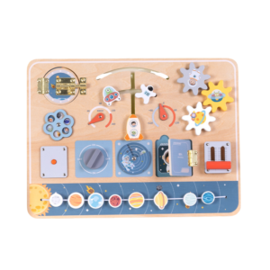 TookyToy - Wooden Space Busy Board - Montessori Activity for Toddlers - Image 1