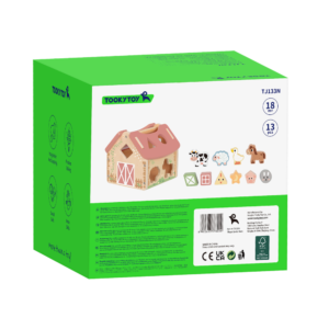 TookyToy - Farmhouse Shape Sorter - Farm Animals Sorting Toy for Toddlers - Image 1