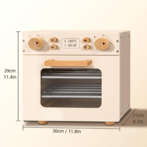 TookyToy - Pretend Play Wooden Oven Toy Playset - Image 3