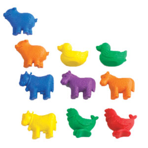 EDX Education - Counters - Farm Animals 6 Colours - 72Pc Polybag - Image 1