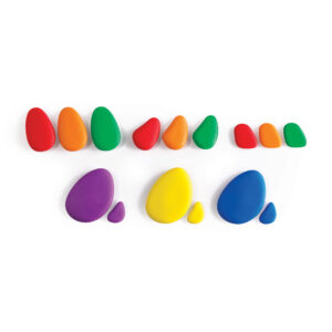 EDX Education - Rainbow Pebbles - 6 Colours 6 Sizes - 36pcs - Polybag - Image 1