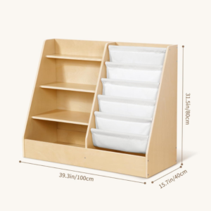 TookyToy - Montessori Bookshelf And Toy Organizer for Kids Room - Image 3