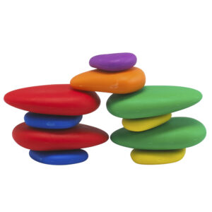EDX Education - Rainbow Pebbles - 6 Colours 6 Sizes - 36pcs - Polybag - Image 3